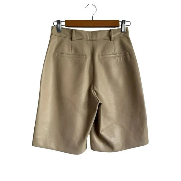 BABATON Sand White WIDE LEG VEGAN LEATHER SHORTS WOMEN SIZE 0 Article #82802 - Picture 8 of 8